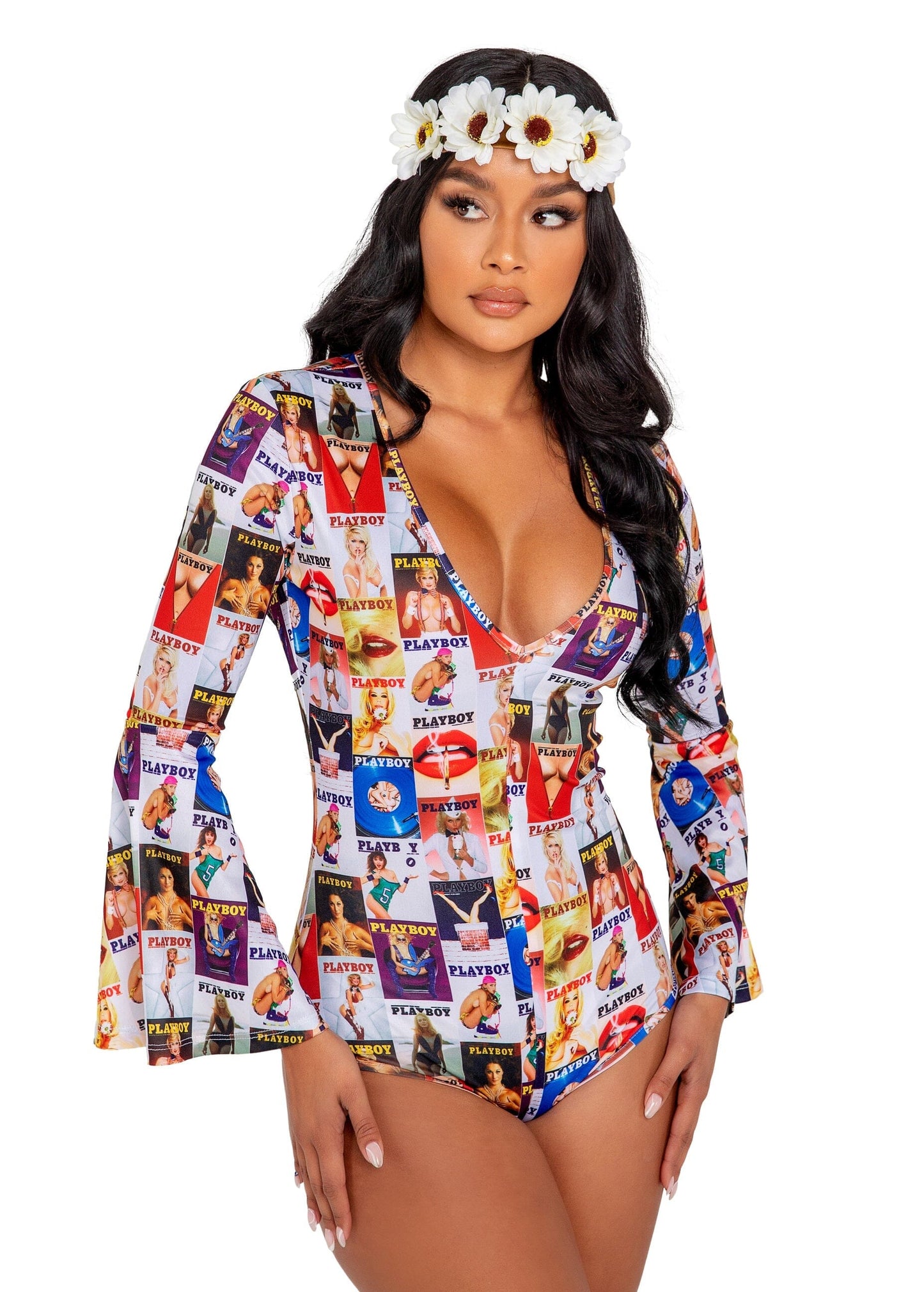PB133 - 3PC Playboy Groovy Babe Costumes, womens Exotic Peach
