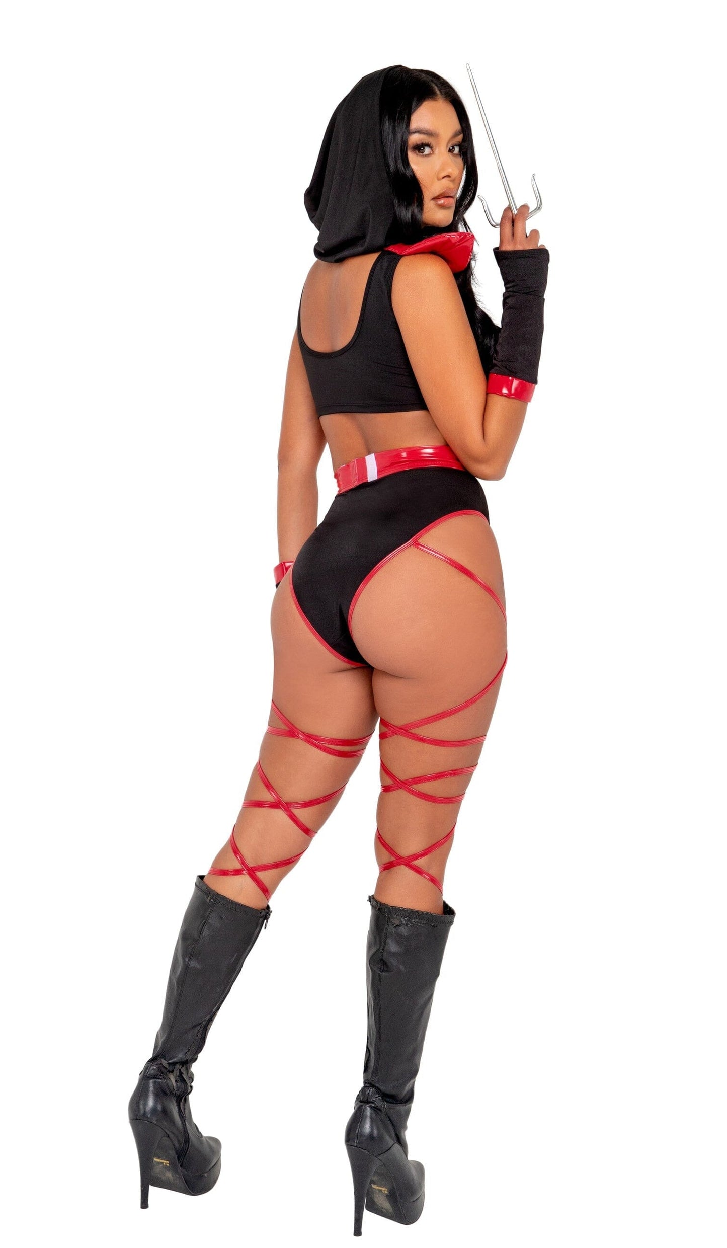 PB137 - 5PC Playboy Combat Ninja Costumes, womens Exotic Peach