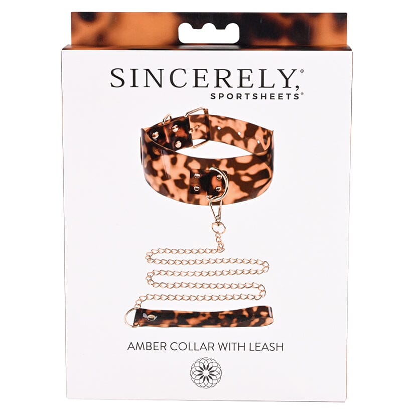 Sincerely Amber Collar with Leash Fetish SPORTSHEETS