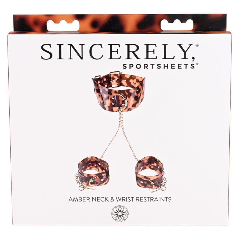 Sincerely Amber Neck & Wrist Restraints Fetish SPORTSHEETS