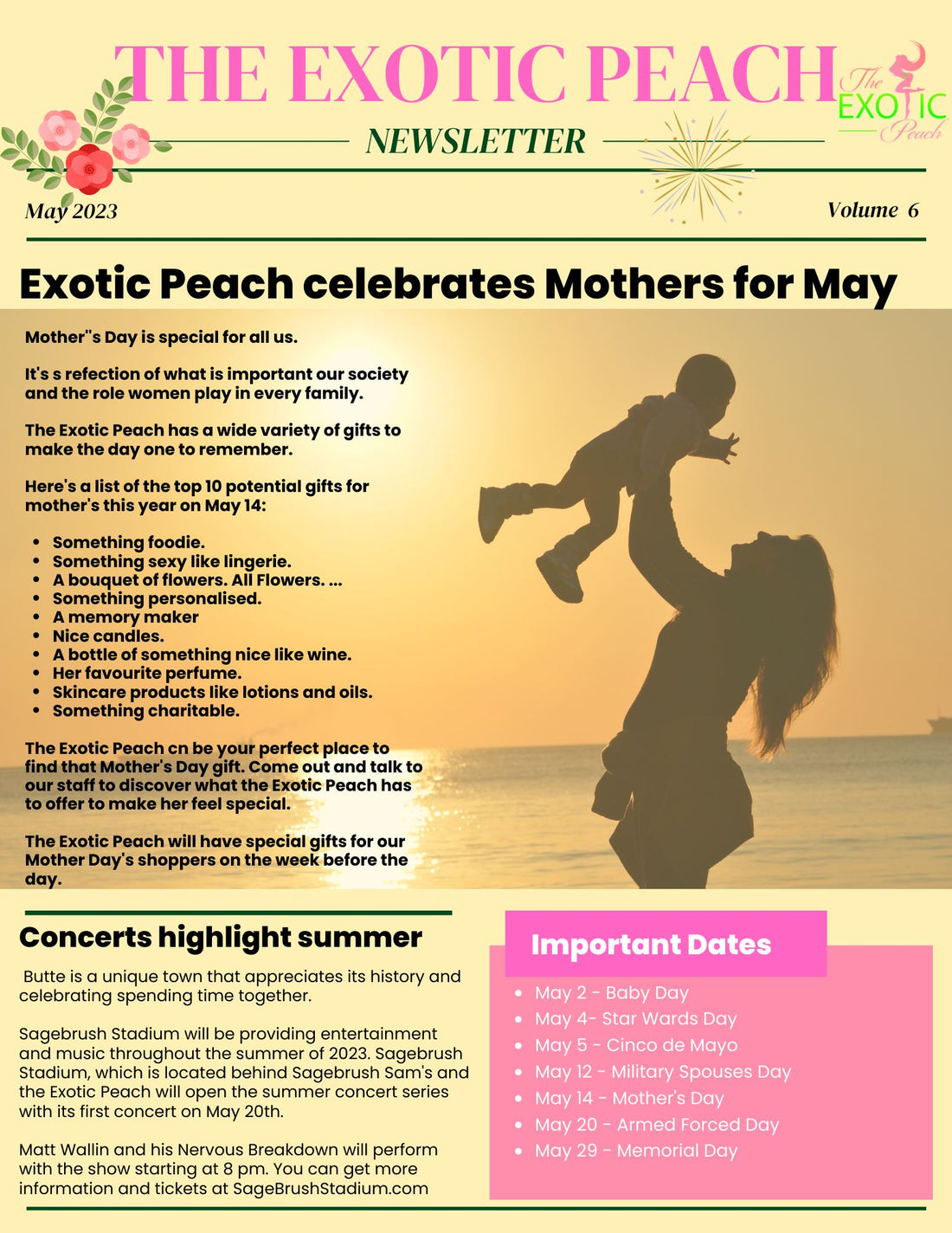 May newsletter