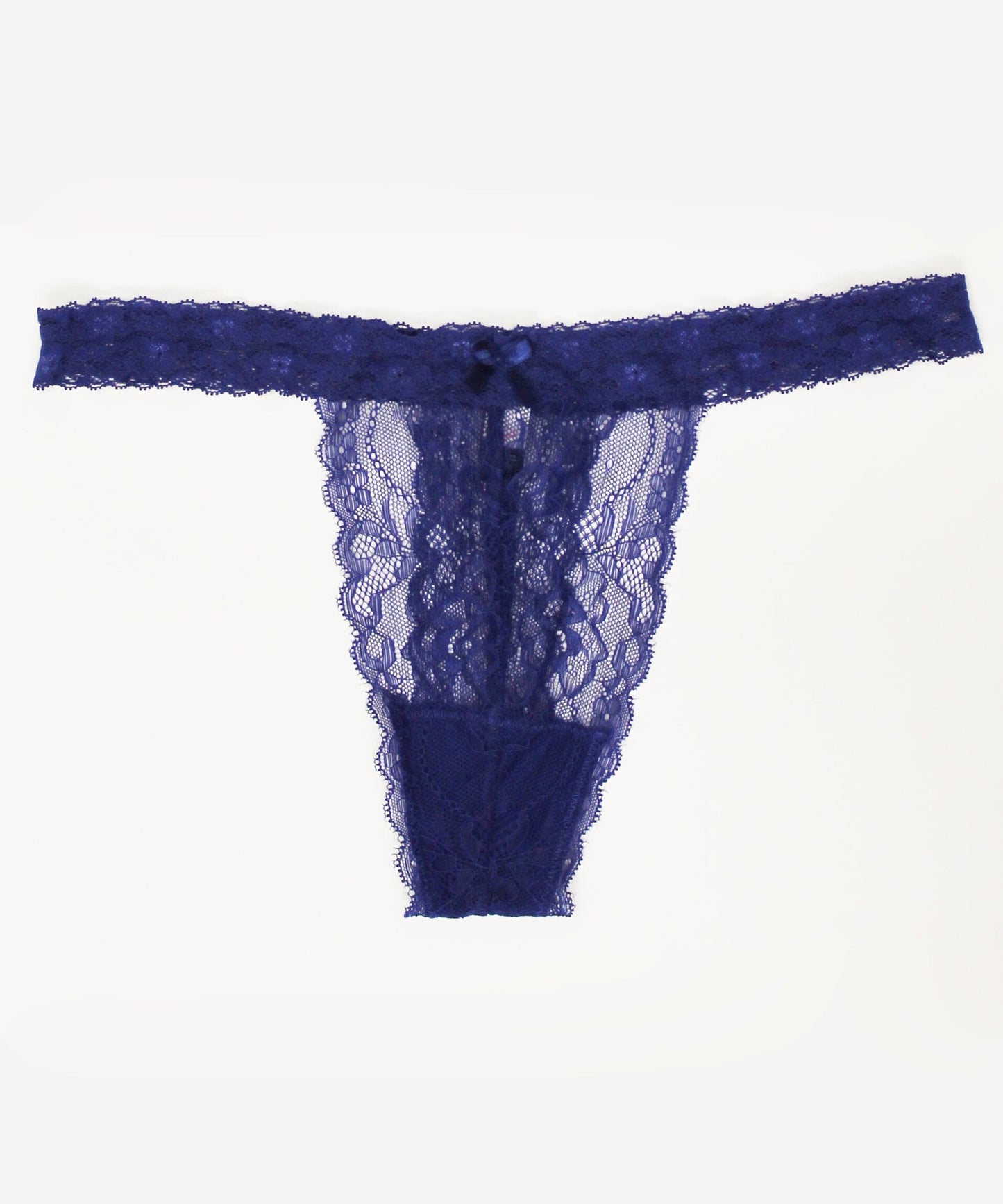 Rose Lace Thong Panty Honey B Blue S 