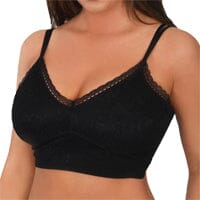 The Chloe Seamless Lace Bralette Bra Honey B Black Small 