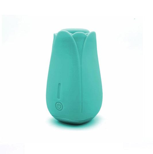 Tulip Pro 15-Function Suction Vibe With Wireless Charging - Teal Blue Vibrators Maia Toys 