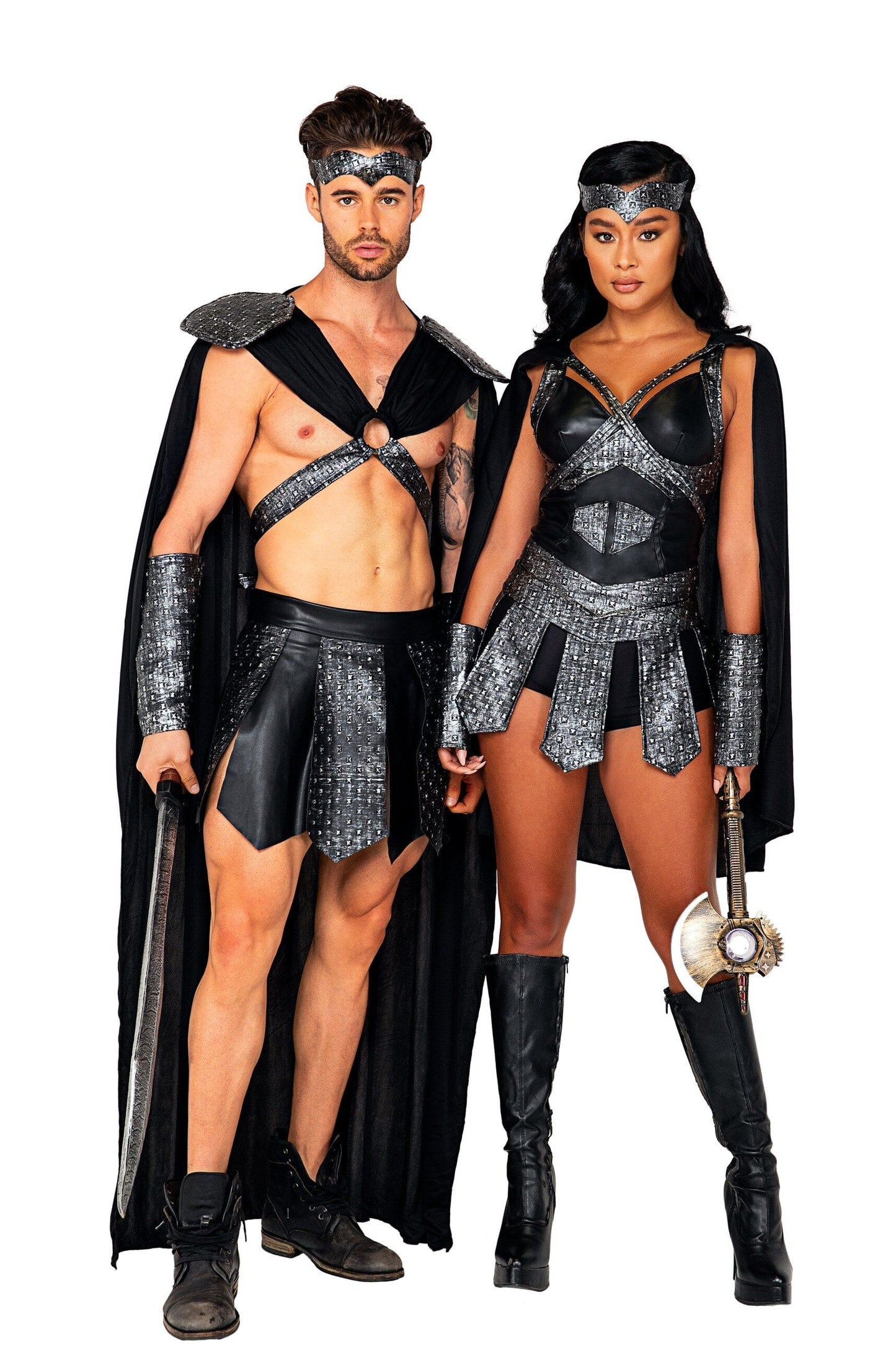 5087 - 4pc Valiant Gladiator Costumes, mens Exotic Peach 