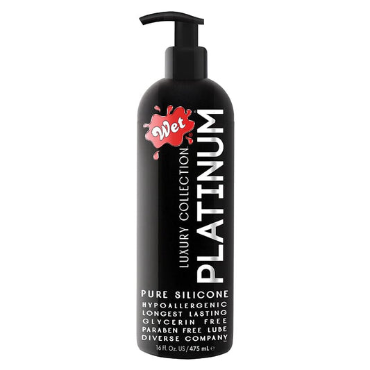 Wet Platinum Silicone Lubricant 16oz Lubricants Exotic Peach 