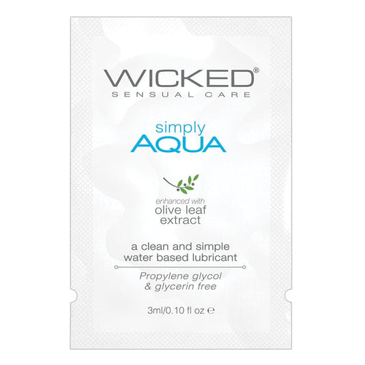 Wicked Simply Aqua Foil 3ml Lubricants Exotic Peach 